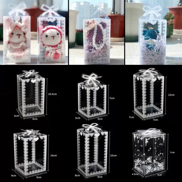 10Pcs Clear PVC Gift Box Candy Chocolate Packaging Boxes Wedding Party Favors