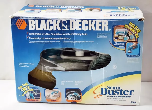 Vintage Black & Decker ScumBuster Cordless Wet Tub & Tile Scrubber, Model  SB400 - Bath & Body