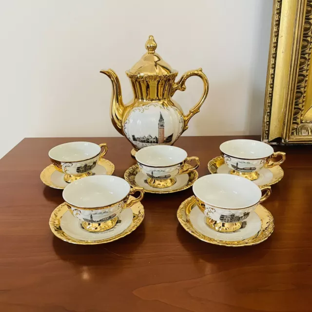 Bavaria - Service à café - Porcelaine 5 Tasses et Cafetière