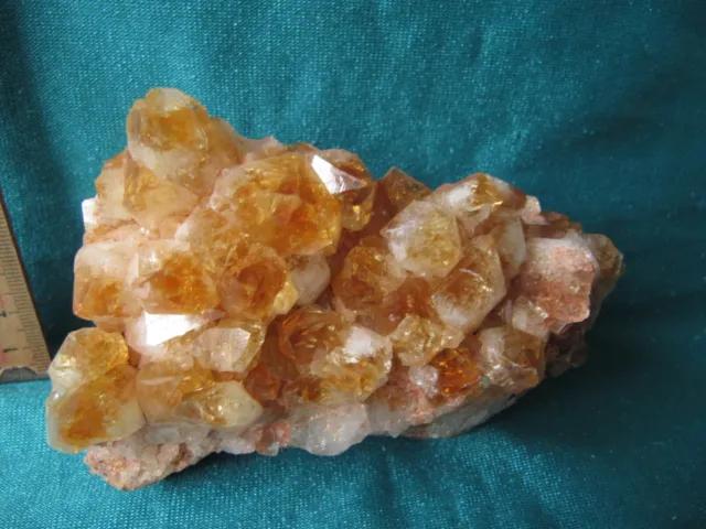 Mineralien: "vereister" Citrin Druse Geode, Brasilien etwa 11,5 x 6 x 5,5 cm