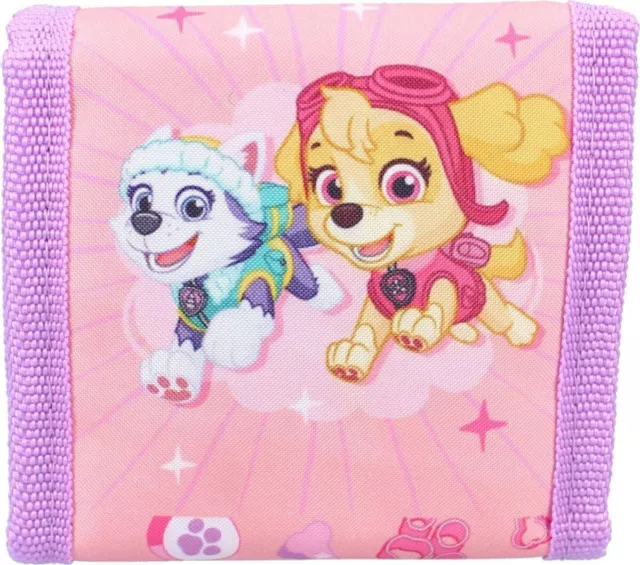 Paw Patrol Skye and Everest Pink Canvas Tri Fold Wallet