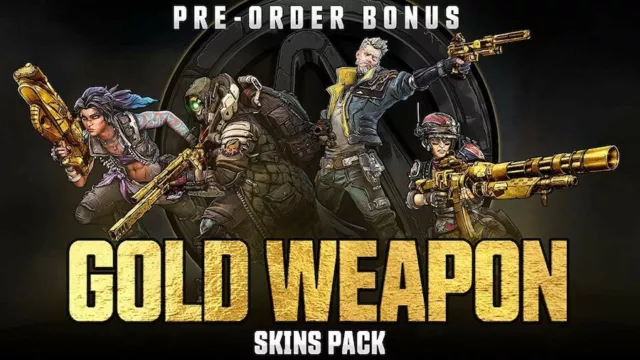 Borderlands 3 Gold Guns - Weapon Skins Pack Pre Order Bonus PS4 USA / CANADA 2