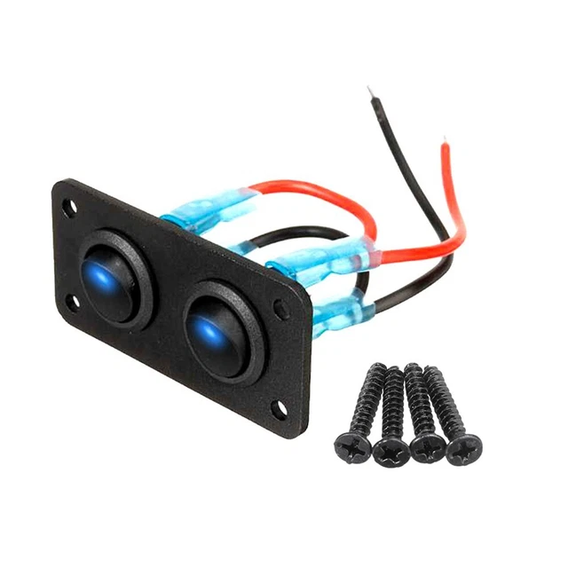Qlu 6 Gang Pannello nterruttore Rocker Swtch Panel con Voltmetro Qlu 6 Gang Pannello nterruttore Rocker Swtch Panel con Voltmetro