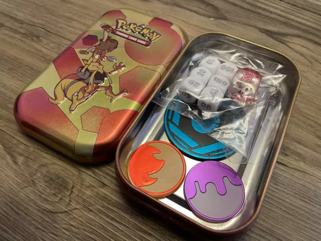 Pokémon TCG Mini Tin With Damage Counter Dice And Coins