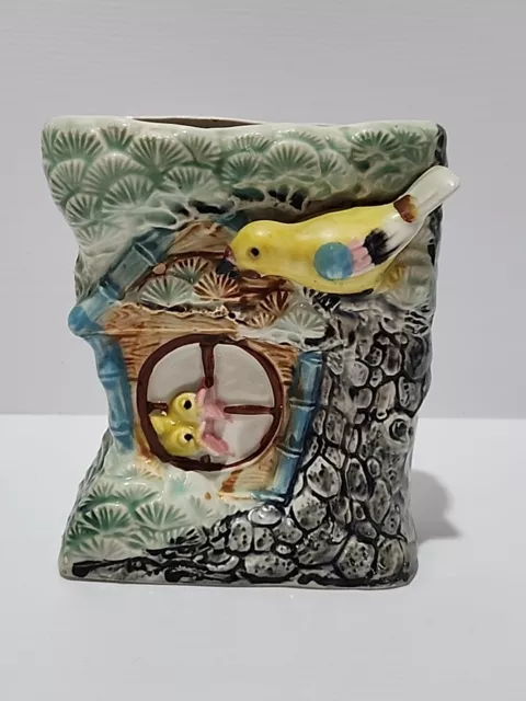 Vintage 1950/60's Birdhouse Wall Pocket Made in Japan?? Home Wall Decor Kitsch