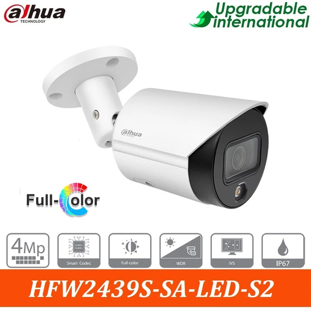Dahua 4 megapixel fotocamera mic IP integrata a colori IVS WDR POE IPC-HFW2439S-SA-LED-S2