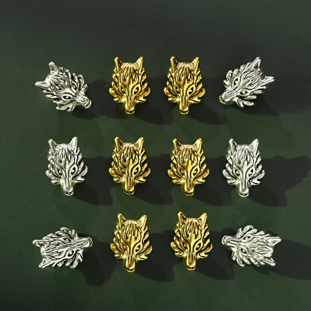 Gold/Silver Tibetan Style Dragon Head Spacer Beads Bracelet Necklace Material