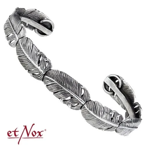 Echt etNox Federn Armreif 925er Silber Schmuck - Neu