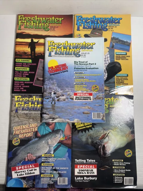 FRESHWATER FISHING AUSTRALIA Magazines Journal Lot Of X5 Books No  21,22,23,24,25 $27.95 - PicClick AU