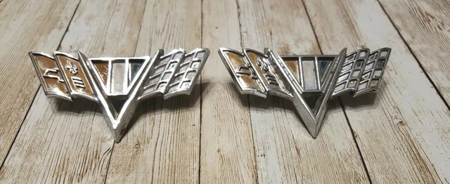 64 65 66 67 Camaro Chevelle Impala Nova V-Flags Fender Emblems  1965 1966 1967