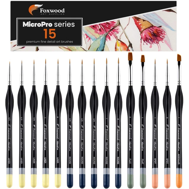 Set 30 Pennelli Per Dettagli In Miniatura – Punta Fine 0#, 00#, 000# Per Modellismo, Acquerello E Nail Art