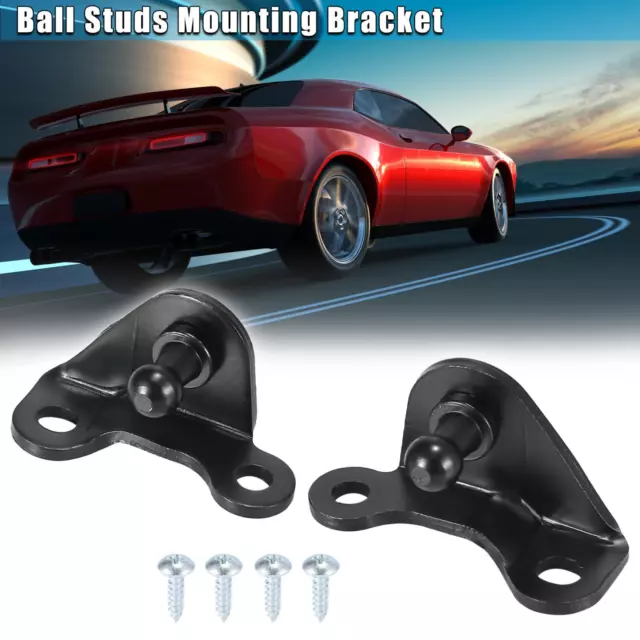 1 Set Black Car Ball Studs Mounting Brackets for Gas Struts Shocks 55x28x21mm