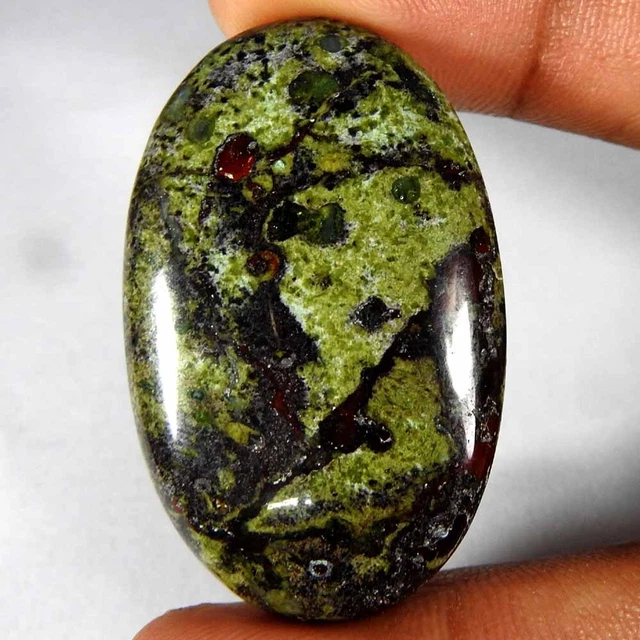 76.10 Ct Natural Blood Dragon Jasper Oval Cabochon 42x27x6 Loose Gemstone