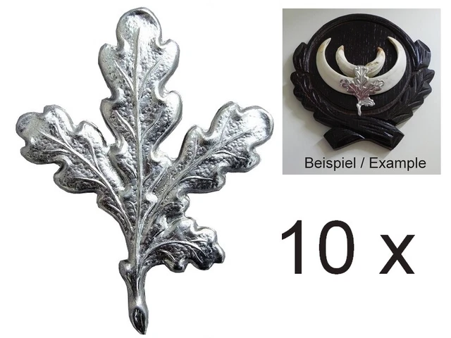 10 X Hoja de Roble Portada Keilertrophäen Decoración Jabalí Nuevo Decoración