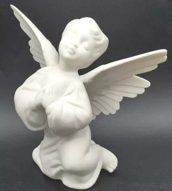Porcelain Angel Praying Boehm Inc. Vintage White 5.5" USA Beautiful Quality!