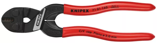 Knipex 71 01 160 Kobaltbolzen Stahldraht Power Seitenschneider/Schneidezange 160 mm