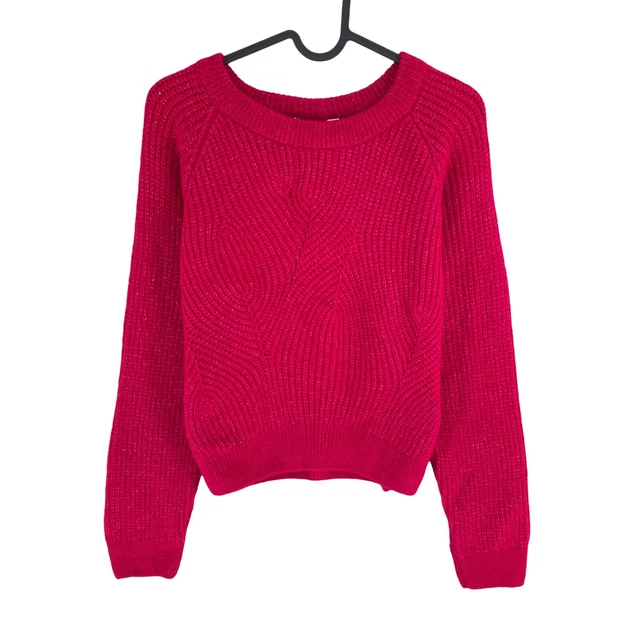 Pull NAF NAF Col V Noir Avec Strass - Taille S (36), Occasion En Très Bon état