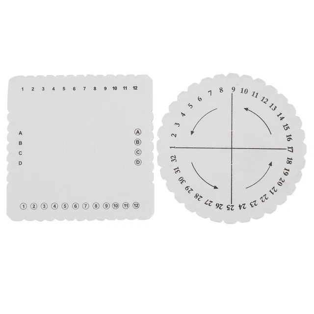 2 Stck. Runde Quadratische Scheibe Makramee Geflochtene Kordel Schnur Armband Handarbeit Weavi Q2N1