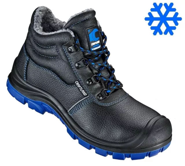 Arbeitsschuhe Winterschuhe Winterstiefel Sicherheitsschuhe Leder S3 Gefüttert