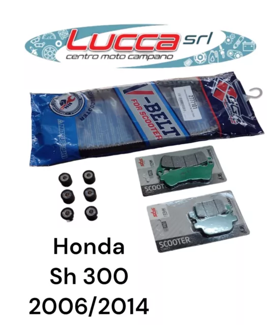 Kit Tagliando Cinghia Rulli 2 Cp. Pastiglie Honda Sh 300 2006 - 2014