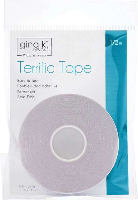 Paquete de 2 cintas magníficas Gina K Designs 1/2"X27yds transparente -18116