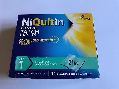 Parche NIQUITIN CLEAR 21 mg - Paso 1 X 14 Parches (FECHA CORTA)