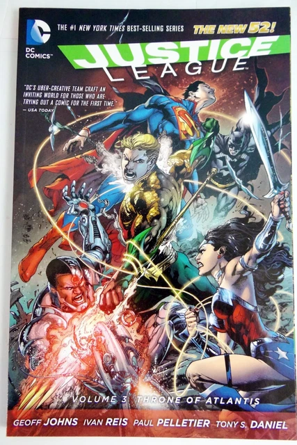 DC Comics Justice League Vol. 3 Throne Of Atlantis TPB SC NM 9.0 2nd Print 2013