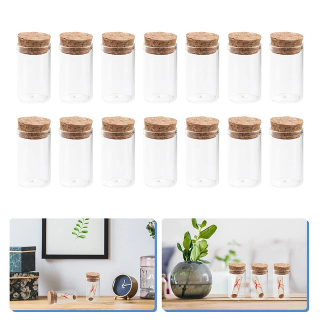 25 PCS Bouteilles En Verre Miniatures Mini-bouteille Tube À Essai