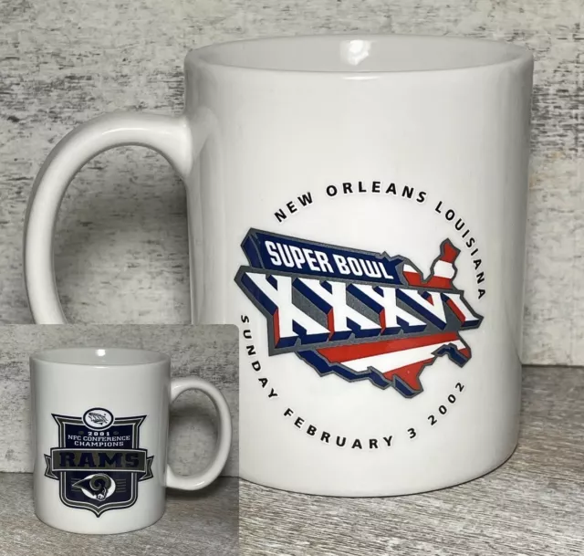 NFL St. Louis Rams Coffee Mug Cup Superbowl XXVI Champions New Orleans 2002