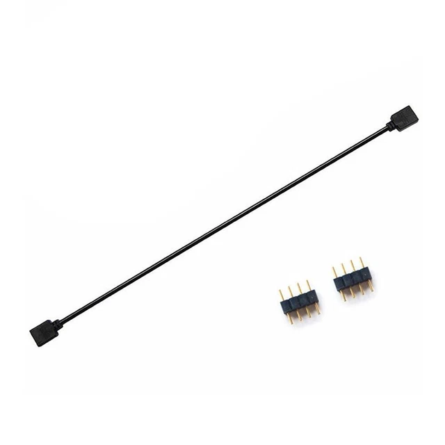30cm 1 to 1 Motherboard AURA RGB Extension Cable for ASUS/MSI/ASROCK (12V 4Pin)