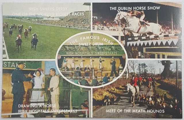 Ireland Dublin Multi View Irish Sweeps Drum Drawing A Horse Hospitals Sweepstake