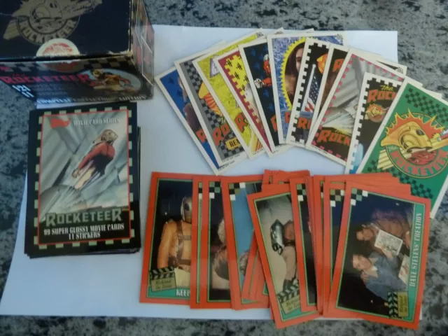 Complete Topps The Rocketeer Movie Trading Cards Set + 11 Stickers Vintage Card