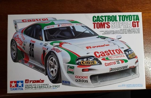 Kit Maquette Tamiya 1:24 Toyota Tom's Supra GT Castrol - Modèle à Monter Et Peindre - Réf. 24163