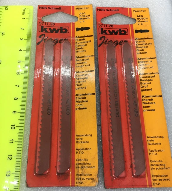 Hojas de sierra de aluminio, cemento corte áspero KWB 5711-20 x4 AEG, BOSCH, METABO. De lote antiguo