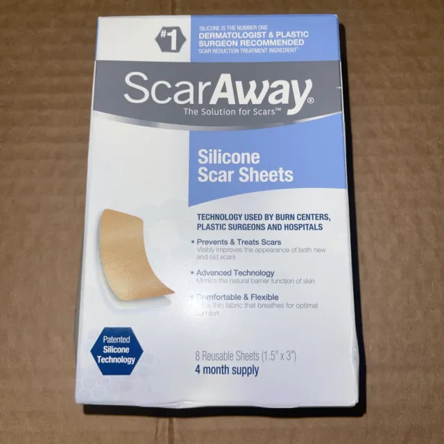 ScarAway Silicone Scar Sheets - 8 Count 06/23