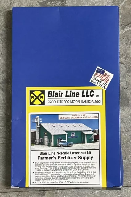 BLAIR LINE #1007 Farmer's Fertilizer Supply N Scale Model Building Kit NEW!