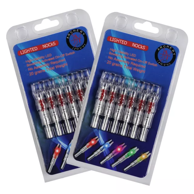 2 Packs Red LED Lighted Nock I.D. 6.2mm For Compound Bow 6Pcs/Pack