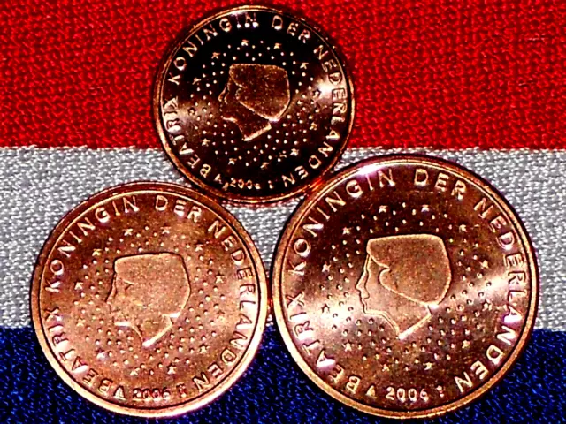 pieces serie euro 1-2-5 cents france années mixtes neuves non circulees