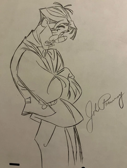 Disney Atlantis Original Production Drawing By John Pomeroy Signed Sketch Milo