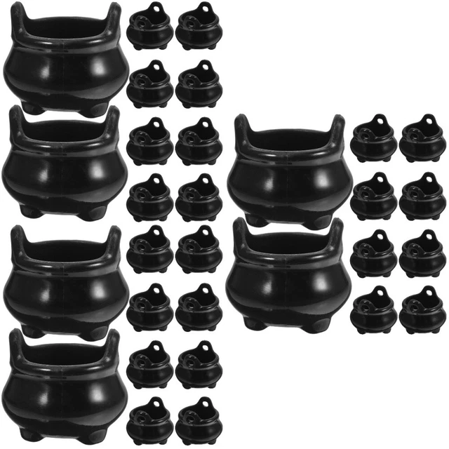 30 Pcs Miniature Witch Cauldron Mini Cauldron Model Halloween Mini Cauldron