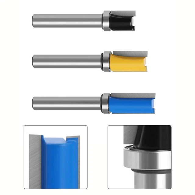 ROUTER BIT ROUTER Bit Shank Flush Trim Router Bit 1pc 8mm 8x12x13/20 ...
