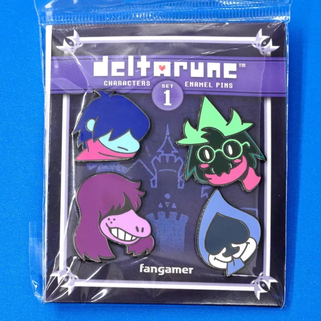 Undertale Figure Character Pin #1 Set of 4 Human Toriel Sans Flowey  Deltarune