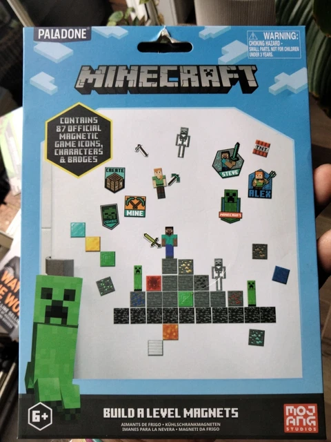 87pc Paladone Minecraft Build A Level Kids Fridge Magnets Creative Toy Set 6y+