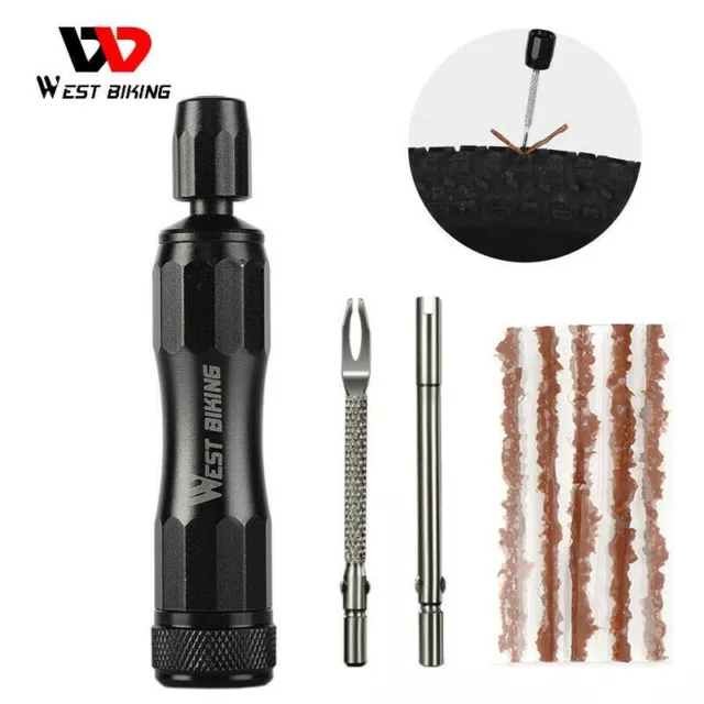 WEST BIKING Bicycle Tubeless Tyre Repair Tool Kit Bike Tyre Puncture Sealant