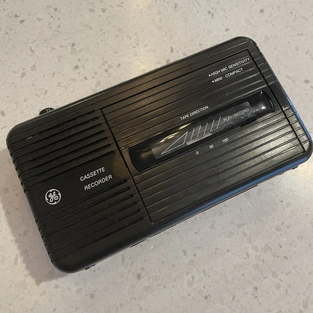 VINTAGE 80'S GENERAL Electric Cassette Tape Recorder Model 35301B