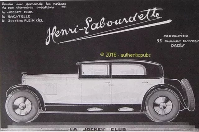 1928 Henri Labourdette Jockey Club Trivial Full Sky Advertisement French Ad