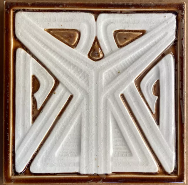 Germany - Villeroy & Boch - Antique Art Nouveau Majolica Tile C1900