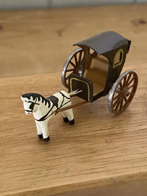 Dolls house miniature 1:12 ARTISAN horse + carriage toy by CHRIS STURGESS-LEIF