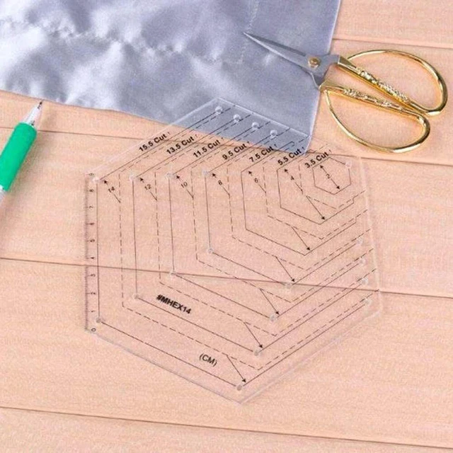Gabarit De Couture Pour Quilting Et Patchwork - Modèle En Polypropylène 23,3 X 9,4 Cm - DIY Sashiko
