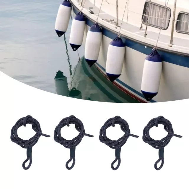Blue 4PCS Dock Line 1.5m Long High Strength Polyester Wear Resistance Boat
